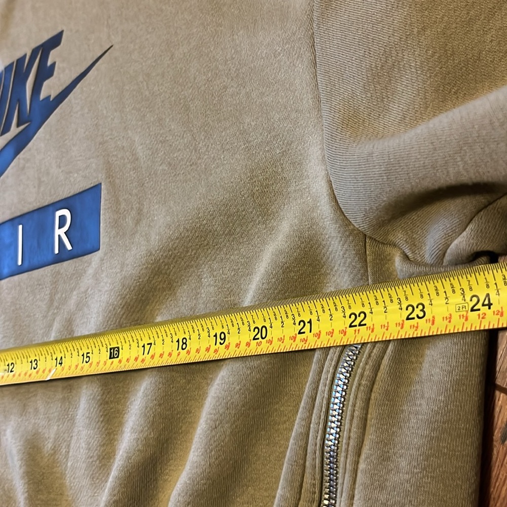 Army green nike sweatshirt w/ Zipper detail M - Picture 11 of 12